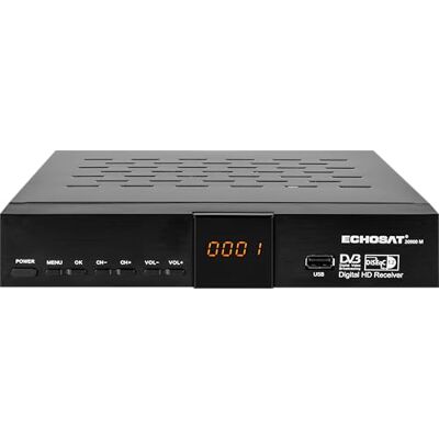 Echosat OM-20900M – Ricevitore HD Sat (DVB-S/DVB-S2, lettore multimediale USB, Scart, HDMI, display a 4 cifre, EPG, 2 × USB) – Nero Echosat OM-20900M – Ricevitore HD Sat (DVB-S/DVB-S2, lettore multimediale USB, Scart, HDMI, display a 4 cifre, EPG, 2 × USB) – Nero