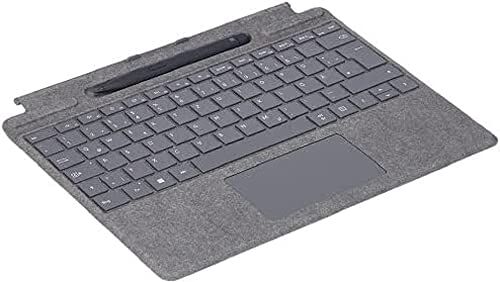 Microsoft Tastiera per Surface Pro 8/9 / X, Platino, in bundle con Slim Pen 2, Grigio, Layout TEDESCO QWERTZ