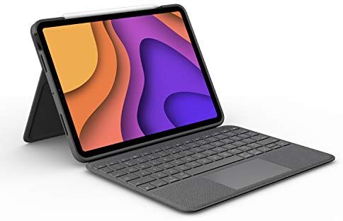 Logitech Folio Touch Custodia iPad con Tastiera, ‎per iPad Air 4a Gen, 5a Gen, 2020, 2022, Layout Tedesco QWERTZ Grigio