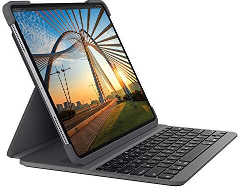 Logitech Slim Folio Pro Custodia Bluetooth con tastiera retroilluminata per iPad Pro da 11 pollici (1a, 2a, 3a e 4a generazione 2018, 2020, 2021, 2022), Italiano ‎Qwerty Grafite