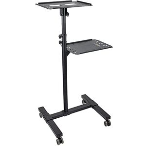 StarTech .com Supporto per proiettore e laptop, Carrello portatile per videoproiettore resistente (2 ripiani, capacità 10kg), Supporto regolabile in altezza con ruote bloccabili (ADJPROJCART) StarTech .com Supporto per proiettore e laptop, Carrello portatile per videoproiettore resistente (2 ripiani, capacità 10kg), Supporto regolabile in altezza con ruote bloccabili (ADJPROJCART)