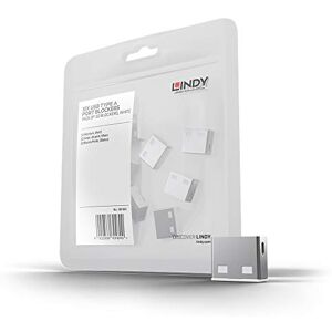Lindy Serrature Addizionali per Porte USB, Bianco Lindy Serrature Addizionali per Porte USB, Bianco