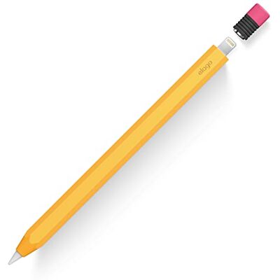 elago Custodia Classica Pencil Compatibile con Apple Pencil 1a Generazione Cover, Design Classico, Presa Perfetta, Pelle Protettiva, Silicone Premium (Giallo) elago Custodia Classica Pencil Compatibile con Apple Pencil 1a Generazione Cover, Design Classico, Presa Perfetta, Pelle Protettiva, Silicone Premium (Giallo)