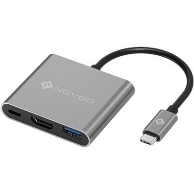 Novoo Hub USB-C in alluminio - 3 porte Novoo Hub USB-C in alluminio - 3 porte