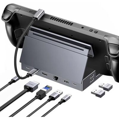 UGREEN 9 in 1 Docking Station e Supporto per Console Portatili da Gioco HDMI 4K 60Hz, RJ45 1GbE, 10Gbps, PD 100W, Lettore di Schede SD TF, Compatibile con Steam Deck, ROG Xbox Ally X, Legion Go UGREEN 9 in 1 Docking Station e Supporto per Console Portatili da Gioco HDMI 4K 60Hz, RJ45 1GbE, 10Gbps, PD 100W, Lettore di Schede SD TF, Compatibile con Steam Deck, ROG Xbox Ally X, Legion Go