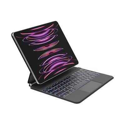 Belkin Pro Custodia per tastiera con supporto magnetico retroilluminato, tasti touch multipunto, scomparto per Apple Pencil, tastiera wireless AZERTY per iPad M4 Pro 13 Belkin Pro Custodia per tastiera con supporto magnetico retroilluminato, tasti touch multipunto, scomparto per Apple Pencil, tastiera wireless AZERTY per iPad M4 Pro 13
