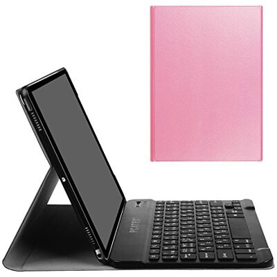 PCATEC iPad pro10.5 Custodia Tastiera, Tastiera Ultra-Slim PU con Tastiera Bluetooth Rimovibile Pieghevole in Pelle Folio Cover per Apple iPad pro10.5/A1701, A1709 Pink for iPad Pro10.5 PCATEC iPad pro10.5 Custodia Tastiera, Tastiera Ultra-Slim PU con Tastiera Bluetooth Rimovibile Pieghevole in Pelle Folio Cover per Apple iPad pro10.5/A1701, A1709 Pink for iPad Pro10.5