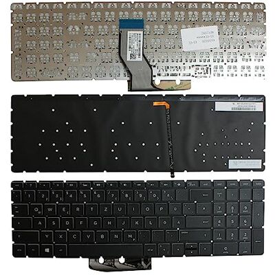 Power4Laptops Tedesco Retroilluminato Nero Tastiera Sostitutiva per Portatili Compatibile con HP Pavilion 15-cc615TX Power4Laptops Tedesco Retroilluminato Nero Tastiera Sostitutiva per Portatili Compatibile con HP Pavilion 15-cc615TX