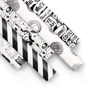 Carta Regalo 200x70cm - 5 rotoli - Confezione elegante Carta Regalo 200x70cm - 5 rotoli - Confezione elegante