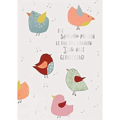 Grafik Werkstatt Biglietto di auguri di compleanno musicale, con canzone "Don´t worry, be happy" (cover) Grafik Werkstatt Biglietto di auguri di compleanno musicale, con canzone "Don´t worry, be happy" (cover)