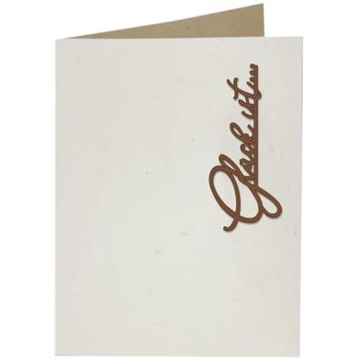Holzgrusskarten Biglietto di carta originale con scritta in vero legno di noce, portafortuna, cartolina, biglietto di auguri, biglietto di auguri, biglietto di compleanno Holzgrusskarten Biglietto di carta originale con scritta in vero legno di noce, portafortuna, cartolina, biglietto di auguri, biglietto di auguri, biglietto di compleanno
