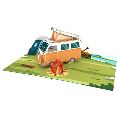 ASVP Shop Biglietto di auguri pop-up 3D con camper per papà, marito, fidanzato, anniversario, regalo fatto a mano ASVP Shop Biglietto di auguri pop-up 3D con camper per papà, marito, fidanzato, anniversario, regalo fatto a mano