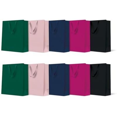 PAW Decor Collection PAW Sacchetti Regalo 20 x 25 x 10 cm, 10 pezzi Tinta Unita Scuro PAW Decor Collection PAW Sacchetti Regalo 20 x 25 x 10 cm, 10 pezzi Tinta Unita Scuro
