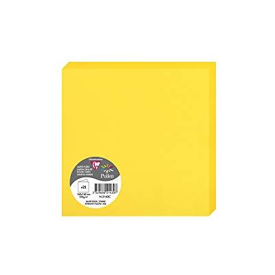 Clairefontaine confezione da pz. 25 Pollen Biglietto Piegato, 16 x 16 x 0.1 cm, Sole Clairefontaine confezione da pz. 25 Pollen Biglietto Piegato, 16 x 16 x 0.1 cm, Sole