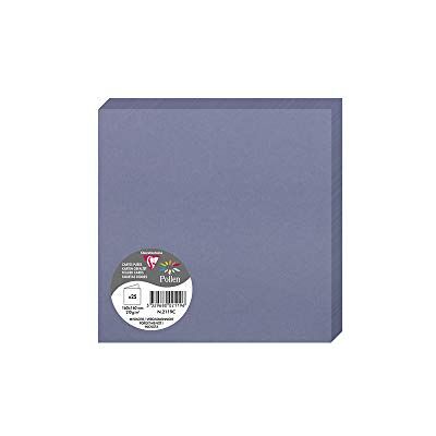 Clairefontaine confezione da pz. 25 Pollen Biglietto Piegato, 16 x 16 x 0.1 cm, Miosotide Clairefontaine confezione da pz. 25 Pollen Biglietto Piegato, 16 x 16 x 0.1 cm, Miosotide