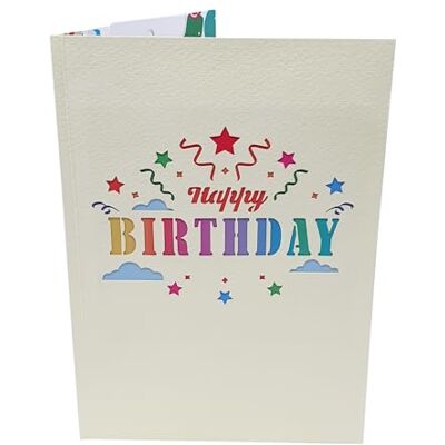 ASVP Shop Biglietto pop-up 3D di buon compleanno, biglietti di auguri 3D ASVP Shop Biglietto pop-up 3D di buon compleanno, biglietti di auguri 3D