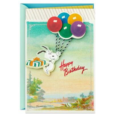 Hallmark Peanuts Biglietto di compleanno (Snoopy, Balloons) Hallmark Peanuts Biglietto di compleanno (Snoopy, Balloons)