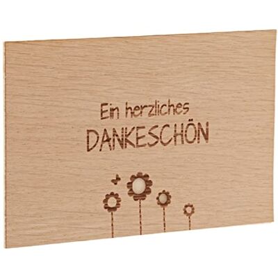 Holzgrusskarten Grazie 100% fatto a mano in Austria, realizzato in legno di quercia, biglietto di auguri Holzgrusskarten Grazie 100% fatto a mano in Austria, realizzato in legno di quercia, biglietto di auguri