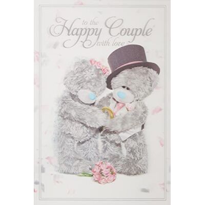 Me To You Bear Biglietto di nozze olografico di coppia felice 3D Me To You Bear Biglietto di nozze olografico di coppia felice 3D