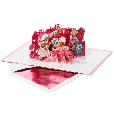 Hallmark Signature Paper Wonder Pop Up Love Card, biglietto di anniversario per marito, moglie, fidanzato, fidanzata (Lady e il vagabondo) Hallmark Signature Paper Wonder Pop Up Love Card, biglietto di anniversario per marito, moglie, fidanzato, fidanzata (Lady e il vagabondo)