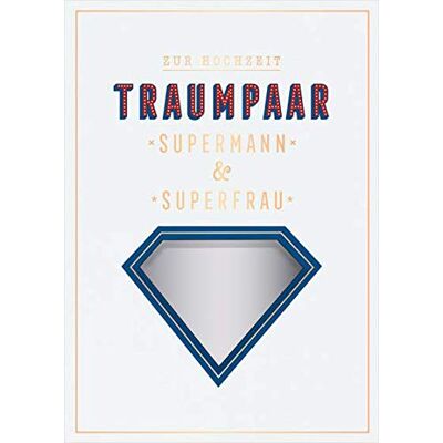 Grafik Werkstatt Graz Design Biglietto di auguri per matrimonio, con suono, motivo "Superman Theme Grafik Werkstatt Graz Design Biglietto di auguri per matrimonio, con suono, motivo "Superman Theme