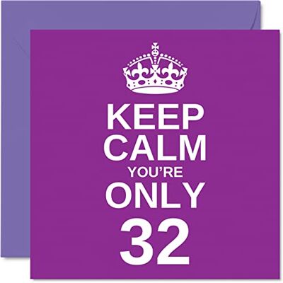 Stuff4 Divertente biglietto di auguri il 32° compleanno uomini e donne con scritta Stuff4 Divertente biglietto di auguri il 32° compleanno uomini e donne con scritta