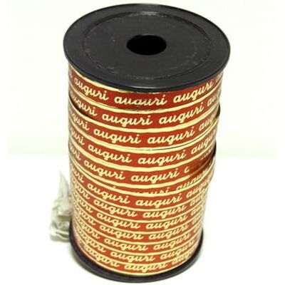 FGF IMPORT EXPORT AUGURI ROSSO NASTRO mm10/100m 1358/15 FGF IMPORT EXPORT AUGURI ROSSO NASTRO mm10/100m 1358/15
