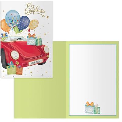 DOHE Biglietti d'auguri di compleanno Confezione da 6 pezzi Dimensioni: 11,5 x 17 cm (chiuso) Include busta per riporre il biglietto Modello Auto DOHE Biglietti d'auguri di compleanno Confezione da 6 pezzi Dimensioni: 11,5 x 17 cm (chiuso) Include busta per riporre il biglietto Modello Auto