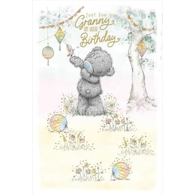 Me To You Tatty Teddy Biglietto di auguri per nonna, orso con uccellino, collezione ufficiale Me To You Tatty Teddy Biglietto di auguri per nonna, orso con uccellino, collezione ufficiale