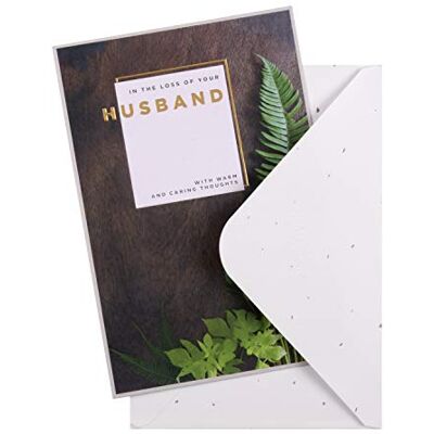 Hallmark Biglietto di condoglianze per la perdita del marito da – Design fotografico in rilievo Hallmark Biglietto di condoglianze per la perdita del marito da – Design fotografico in rilievo