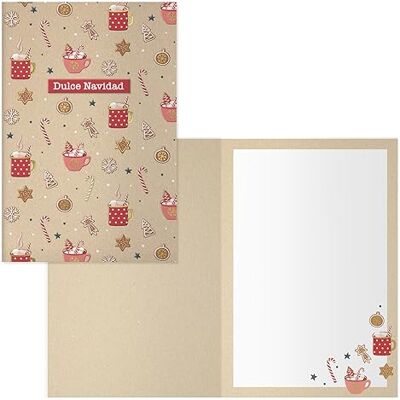 DOHE Biglietti d'auguri natalizi Confezione da 6 pezzi Dimensioni: 11,5 x 17 cm (chiuso) Include busta per conservare il biglietto Modello Candy DOHE Biglietti d'auguri natalizi Confezione da 6 pezzi Dimensioni: 11,5 x 17 cm (chiuso) Include busta per conservare il biglietto Modello Candy