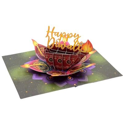 ASVP Shop 3D Pop Up Happy Diwali Card, biglietto fatto a mano, biglietto di auguri, regalo Diwali, Diya Rangoli, design indù ASVP Shop 3D Pop Up Happy Diwali Card, biglietto fatto a mano, biglietto di auguri, regalo Diwali, Diya Rangoli, design indù