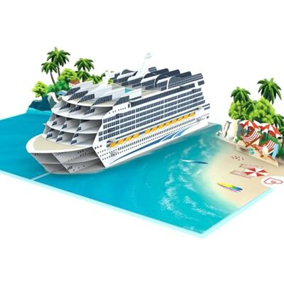 papercrush ® Pop up biglietto Nave da crociera – 3D Biglietto auguri compleanno per viaggio sorpresa, Buono regalo per pensione, Regalo per viaggiatori (uomo e donna), Dono di denaro per luna di miele papercrush ® Pop up biglietto Nave da crociera – 3D Biglietto auguri compleanno per viaggio sorpresa, Buono regalo per pensione, Regalo per viaggiatori (uomo e donna), Dono di denaro per luna di miele