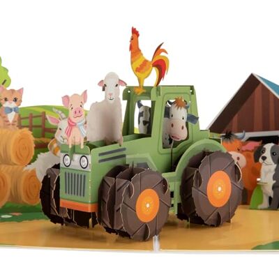 Cardology Biglietto pop-up con animali della fattoria Biglietti di auguri di compleanno 3D per bambini, biglietto di auguri per il primo compleanno di maschietti o femminucce Fatto a mano Cardology Biglietto pop-up con animali della fattoria Biglietti di auguri di compleanno 3D per bambini, biglietto di auguri per il primo compleanno di maschietti o femminucce Fatto a mano