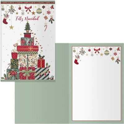 DOHE Biglietti d'auguri natalizi Confezione da 6 pezzi Dimensioni: 11,5 x 17 cm (chiuso) Include busta per conservare il biglietto Modello Regali DOHE Biglietti d'auguri natalizi Confezione da 6 pezzi Dimensioni: 11,5 x 17 cm (chiuso) Include busta per conservare il biglietto Modello Regali