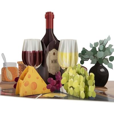 Cardology – Biglietto di auguri con vino – biglietto pop-up 3D Cardology – Biglietto di auguri con vino – biglietto pop-up 3D