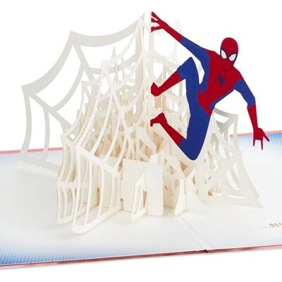 Hallmark Marvel The Amazing Spider-Man Comic, biglietto pop-up 3D e per qualsiasi occasione, compleanno, supereroe, Peter Parker, rosso Hallmark Marvel The Amazing Spider-Man Comic, biglietto pop-up 3D e per qualsiasi occasione, compleanno, supereroe, Peter Parker, rosso