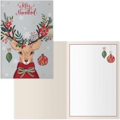 DOHE Biglietti d'auguri natalizi Confezione da 6 pezzi Dimensioni: 11,5 x 17 cm (chiuso) Include busta per conservare il biglietto Modello Rudolf DOHE Biglietti d'auguri natalizi Confezione da 6 pezzi Dimensioni: 11,5 x 17 cm (chiuso) Include busta per conservare il biglietto Modello Rudolf