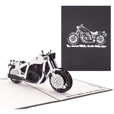 Cologne Cards Biglietto pop-up per moto, nero, biglietto 3D per moto, biglietto di compleanno per motociclista, invito, idea regalo di compleanno e buono per patente di guida e gite in bicicletta Cologne Cards Biglietto pop-up per moto, nero, biglietto 3D per moto, biglietto di compleanno per motociclista, invito, idea regalo di compleanno e buono per patente di guida e gite in bicicletta