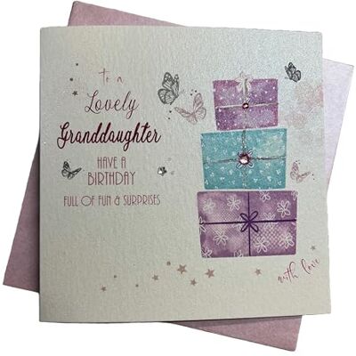 White Cotton Cards Biglietto di Auguri per Nipote, Fatto a Mano, Colore Rosa, White Cotton Cards Biglietto di Auguri per Nipote, Fatto a Mano, Colore Rosa,
