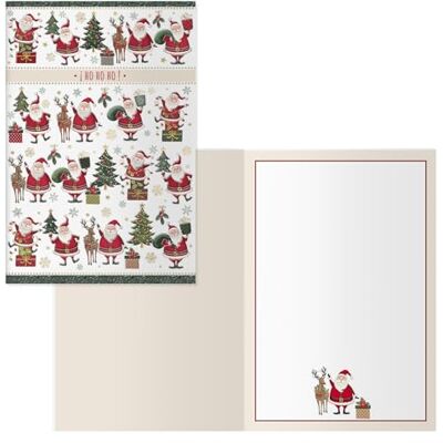 DOHE Biglietti d'auguri natalizi Confezione da 6 pezzi Dimensioni: 11,5 x 17 cm (chiuso) Include busta per conservare il biglietto Modello Babbo Natale DOHE Biglietti d'auguri natalizi Confezione da 6 pezzi Dimensioni: 11,5 x 17 cm (chiuso) Include busta per conservare il biglietto Modello Babbo Natale