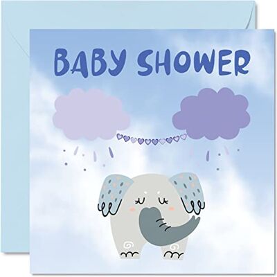 Stuff4 Biglietto di auguri per bambini con elefante per baby shower Con scritta Well Done Congrats New Cards, regalo per la casa, 145 mm, per genitori Stuff4 Biglietto di auguri per bambini con elefante per baby shower Con scritta Well Done Congrats New Cards, regalo per la casa, 145 mm, per genitori