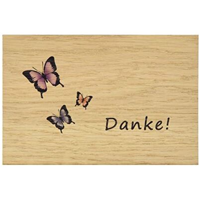Holzgrusskarten 100% realizzato a mano in Austria, in legno di quercia, biglietto di ringraziamento Holzgrusskarten 100% realizzato a mano in Austria, in legno di quercia, biglietto di ringraziamento