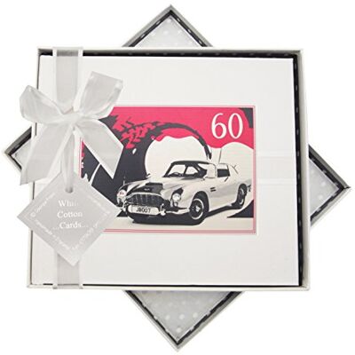 WHITE COTTON CARDS – Libro degli Ospiti per 60 ° Compleanno, Classic, Auto, Bianco WHITE COTTON CARDS – Libro degli Ospiti per 60 ° Compleanno, Classic, Auto, Bianco