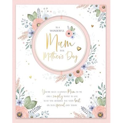 Me To You Wishing Well Biglietto di auguri per la festa della mamma con scritta in inglese To a Wonderful Mum (lingua italiana non garantita), in confezione regalo, 20 x 25 cm Me To You Wishing Well Biglietto di auguri per la festa della mamma con scritta in inglese To a Wonderful Mum (lingua italiana non garantita), in confezione regalo, 20 x 25 cm