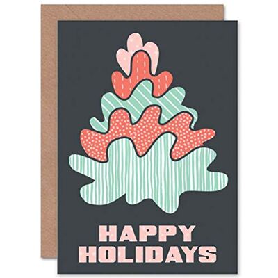 Wee Blue Coo Card Biglietto di Auguri con Scritta Happy Holidays, Divertente Wee Blue Coo Card Biglietto di Auguri con Scritta Happy Holidays, Divertente