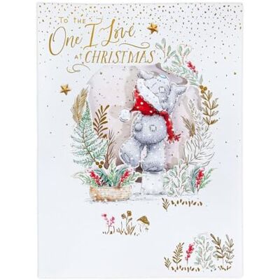 Me To You Tatty Teddy Biglietto di Natale fatto a mano, in scatola dei ricordi, con scritta "To The One I Love", 30,5 x 22,5 cm, collezione Me To You Tatty Teddy Biglietto di Natale fatto a mano, in scatola dei ricordi, con scritta "To The One I Love", 30,5 x 22,5 cm, collezione