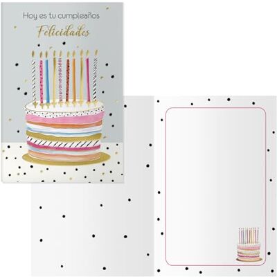 DOHE Biglietti d'auguri di compleanno Confezione da 6 pezzi Dimensioni: 11,5 x 17 cm (chiuso) Include busta per riporre il biglietto Modello torta DOHE Biglietti d'auguri di compleanno Confezione da 6 pezzi Dimensioni: 11,5 x 17 cm (chiuso) Include busta per riporre il biglietto Modello torta