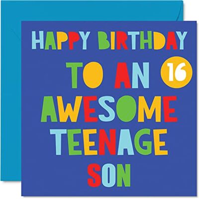 Stuff4 Divertente biglietto di auguri 16° compleanno figlio fantastico figlio Stuff4 Divertente biglietto di auguri 16° compleanno figlio fantastico figlio