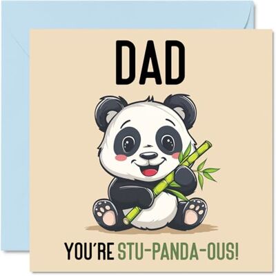 Stuff4 Biglietti di compleanno papà Stu-Panda-ous divertente biglietto di auguri Stuff4 Biglietti di compleanno papà Stu-Panda-ous divertente biglietto di auguri